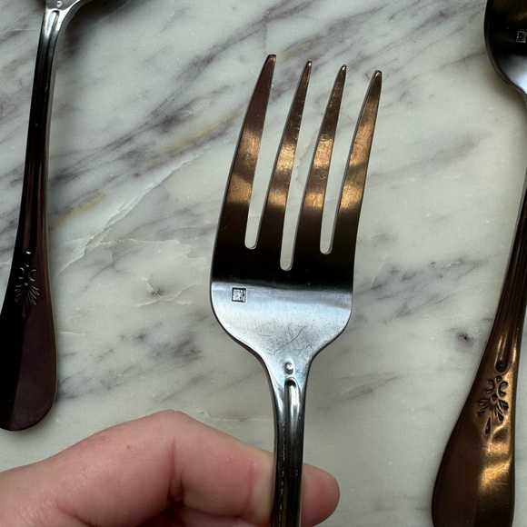 Vintage (VTG) set of 3 Sabatier china buffet serving utensils - Picture 7 of 13